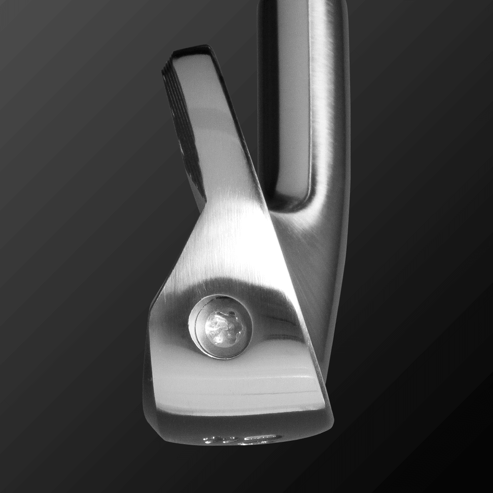 Z621 (Head Only) iron-type utility club close-up showing the flat design and unique bounce features.
