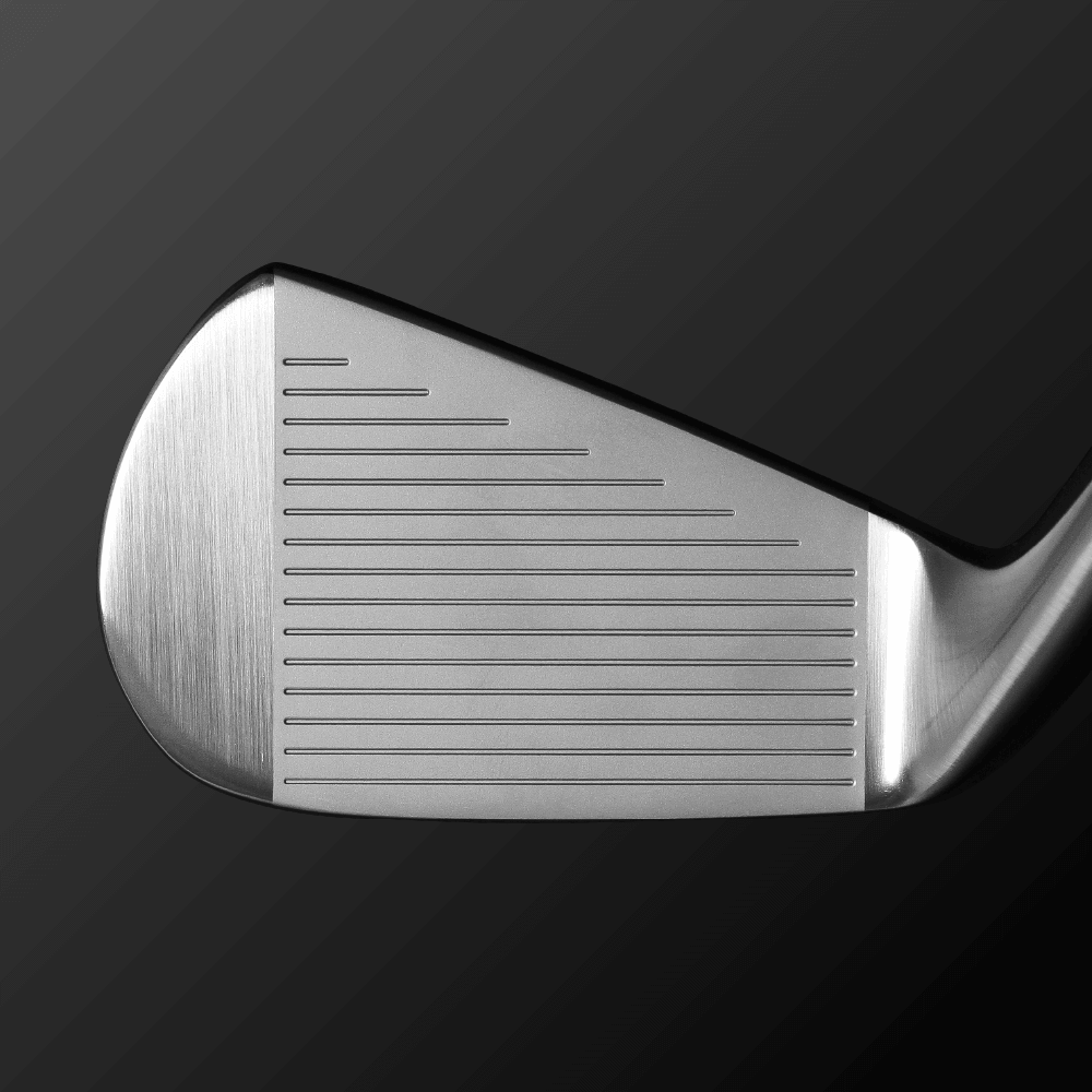 Z521 hollow-structure iron club face showing precision grooves and elegant design for optimal performance.