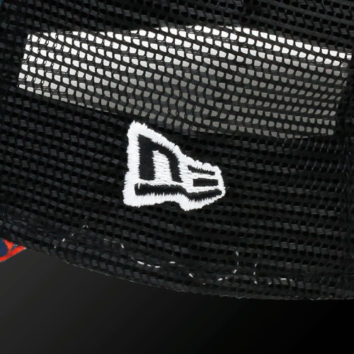 Close-up of the Botanical Mesh Cap showcasing the black mesh material and embroidered logo.