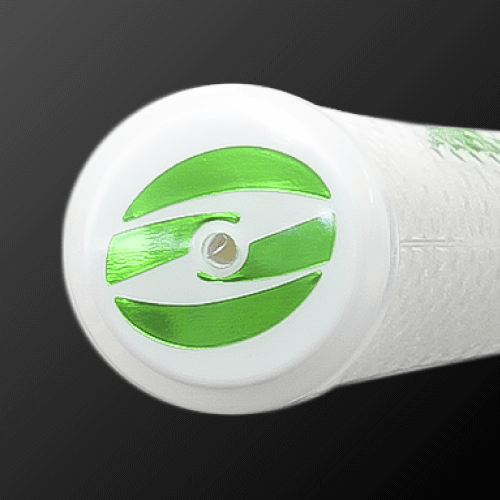 CADERO 2x2 PENTAGON UT type Zodia logo in green and white, featuring a smooth resin grip and ergonomic design.