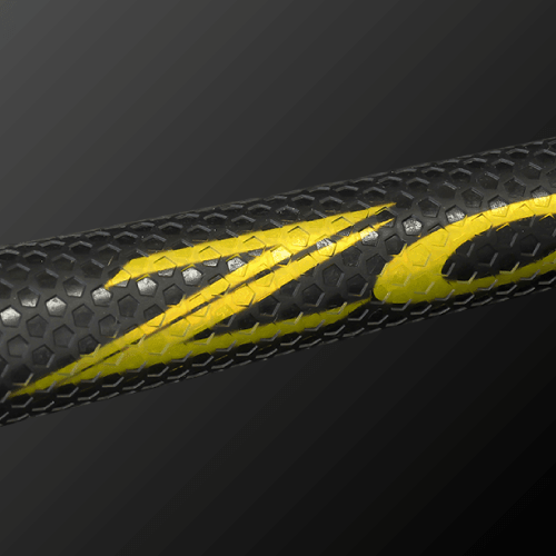 CADERO 2x2 PENTAGON UT type Zodia logo close-up showing textured grip design and vibrant colors.