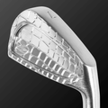 Close-up of Caiman IV CB golf club head showcasing intricate design and craftsmanship.