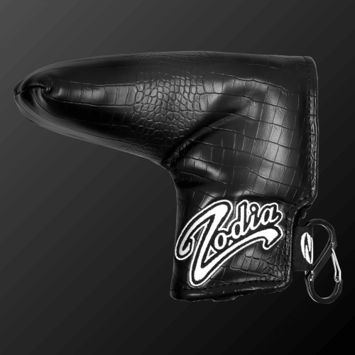 Caiman Pattern Putter Cover (Pin Type) featuring Zodia logo and unique texture for golf club protection.