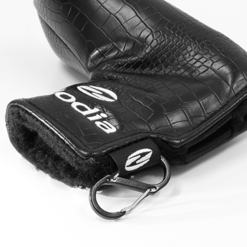 Caiman Pattern Putter Cover (Wide Type) with zip and clip for secure storage and protection of putter head.