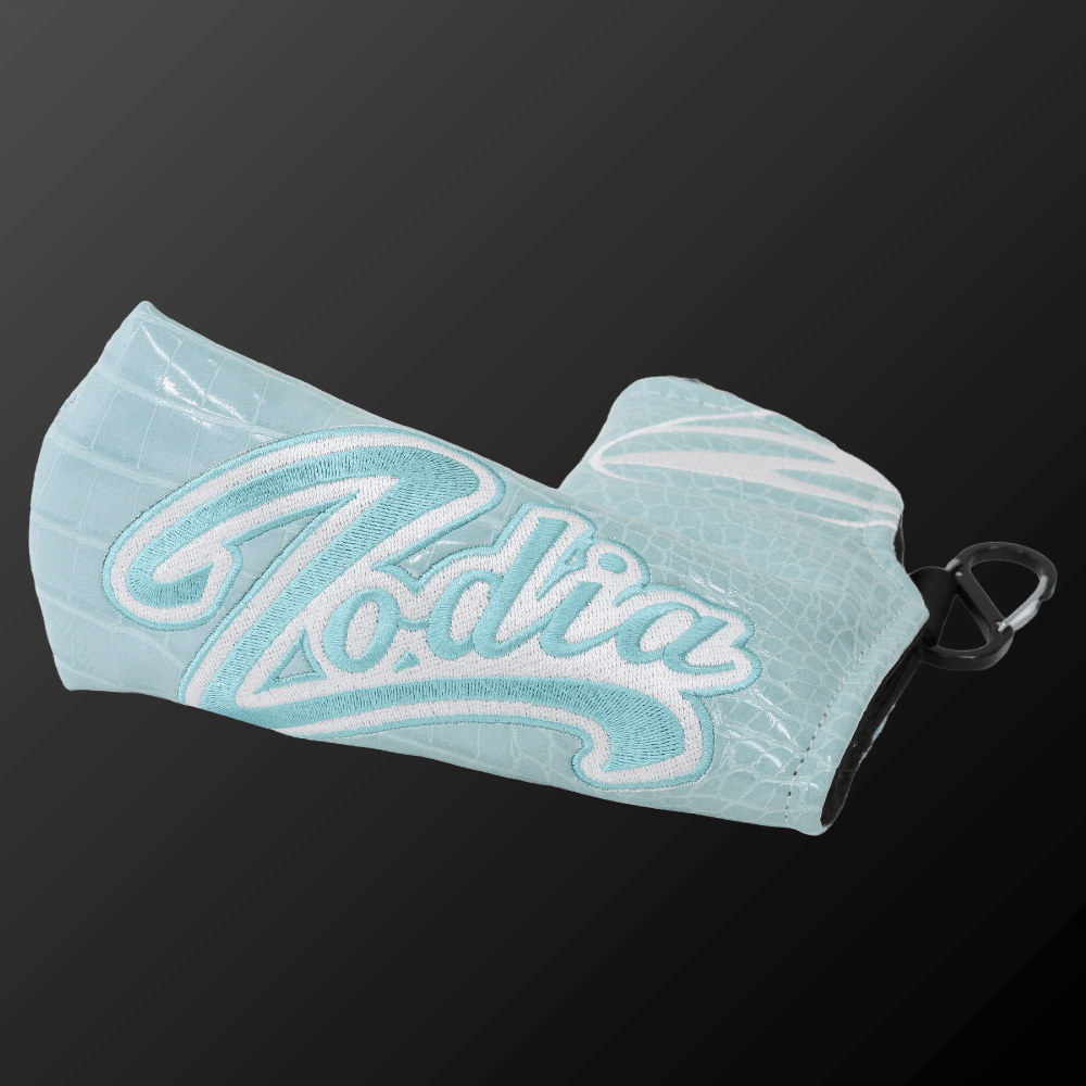 Caiman Pattern Putter Cover (Wide Type) in SB & WH color featuring Zodia logo and caiman texture.