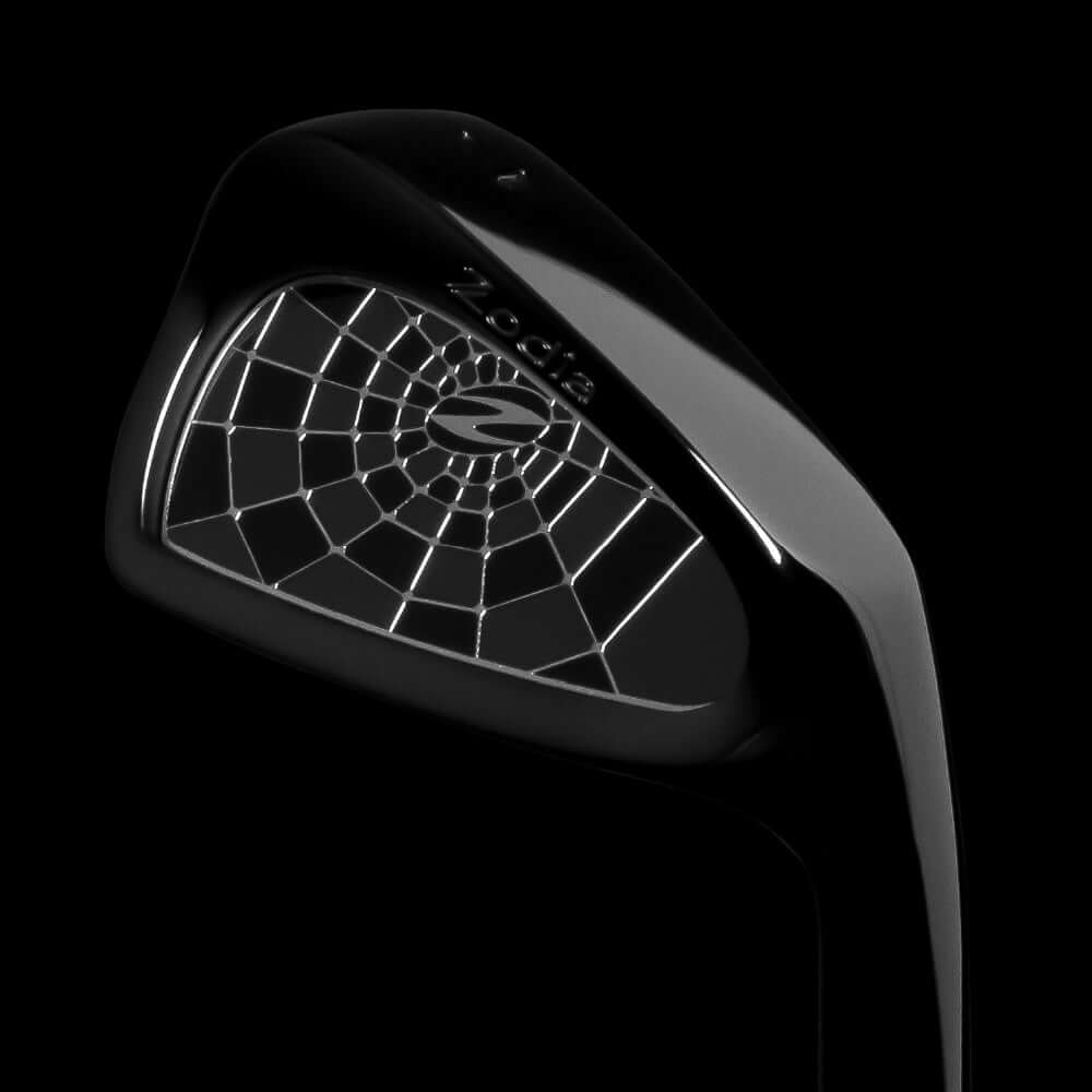 Cavity Badge DLC Black golf club head design featuring black spider finish and unique face milling for better performance.