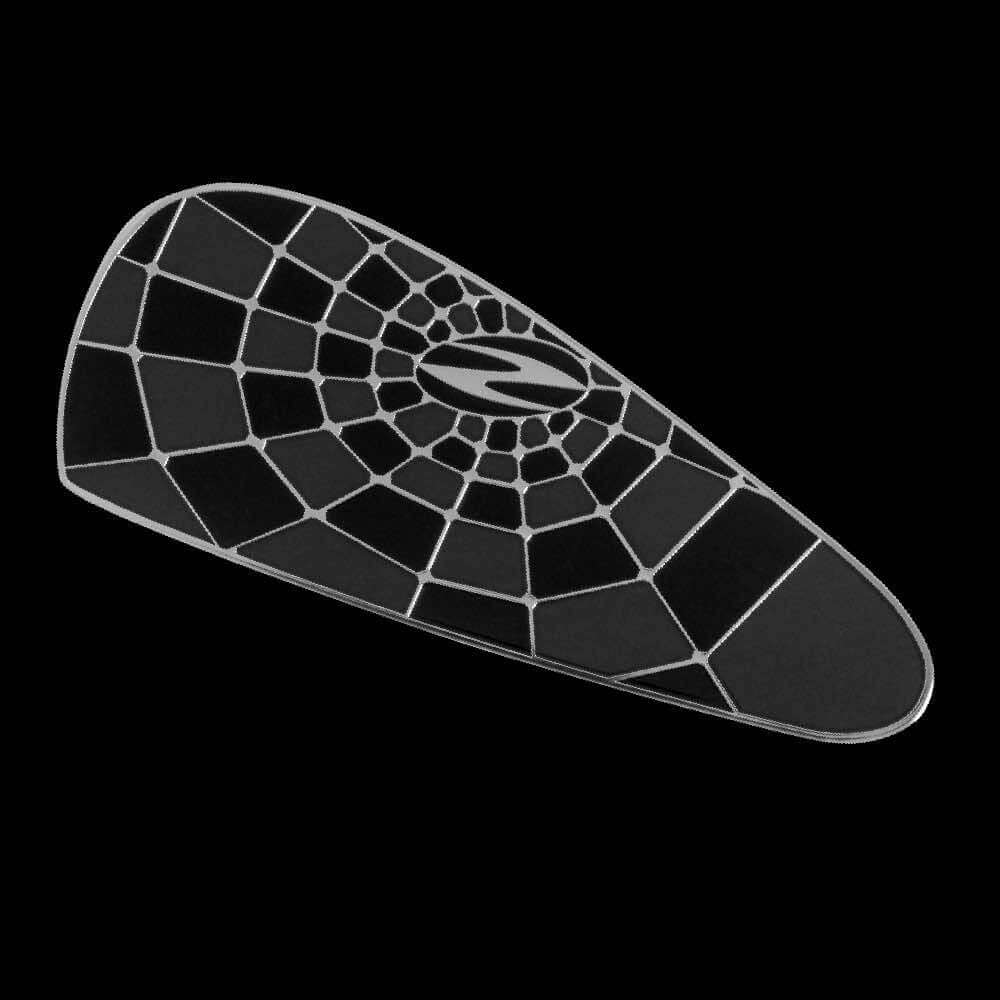 Cavity Badge DLC Black lightweight soft iron model with unique spider web design for better performance.