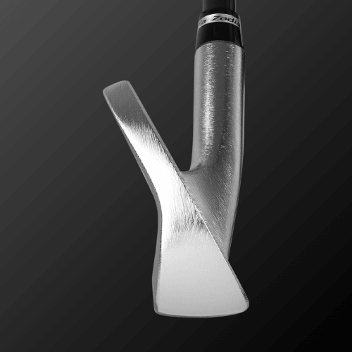 CGX-CB II iron club head profile showing sleek design and polished finish.