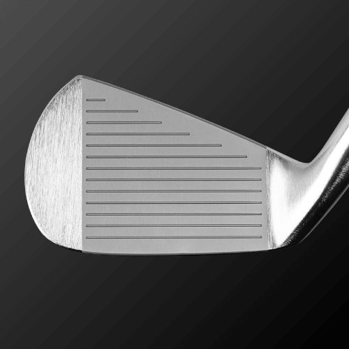 CGX-CB II iron club face with a thicker taupe blade for enhanced performance and improved straightness.