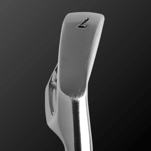 CGX-CB II iron club head showcasing the thicker taupe blade for improved performance and feel.