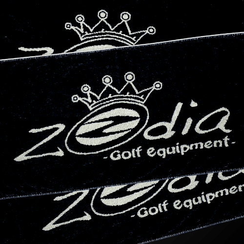 Crown Logo Towel featuring jacquard weaving, black color, and high-quality cotton craftsmanship.