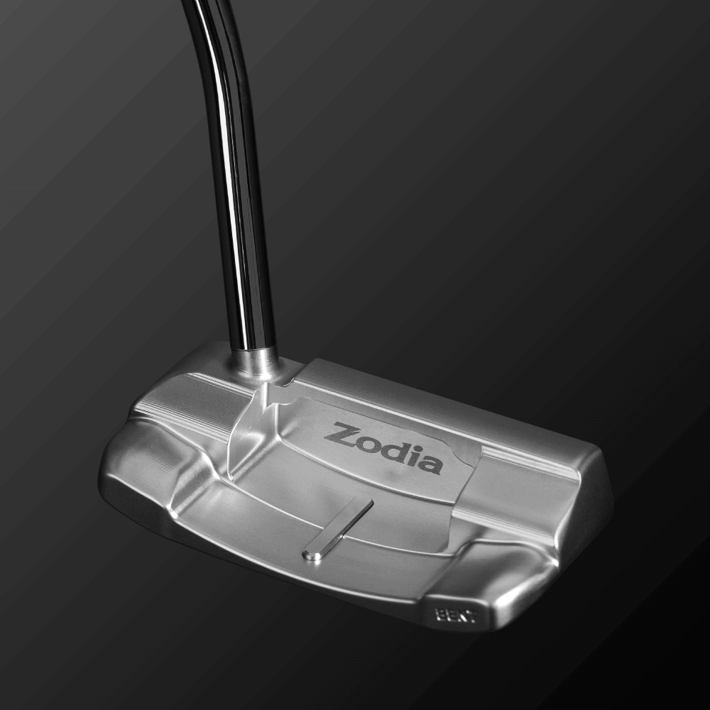 DALE MINI PUTTER BENT with a deep square head and bent neck design for easy alignment and stroke.