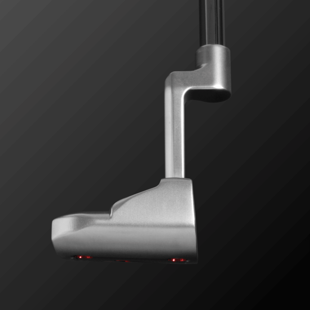 DALE MINI PUTTER CRANK showing a deep, square-shaped club head with crank neck design for improved stability.