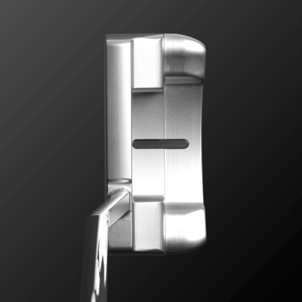 DALE MINI PUTTER SLANT profile view showcasing the deep, square shape and slant neck design.