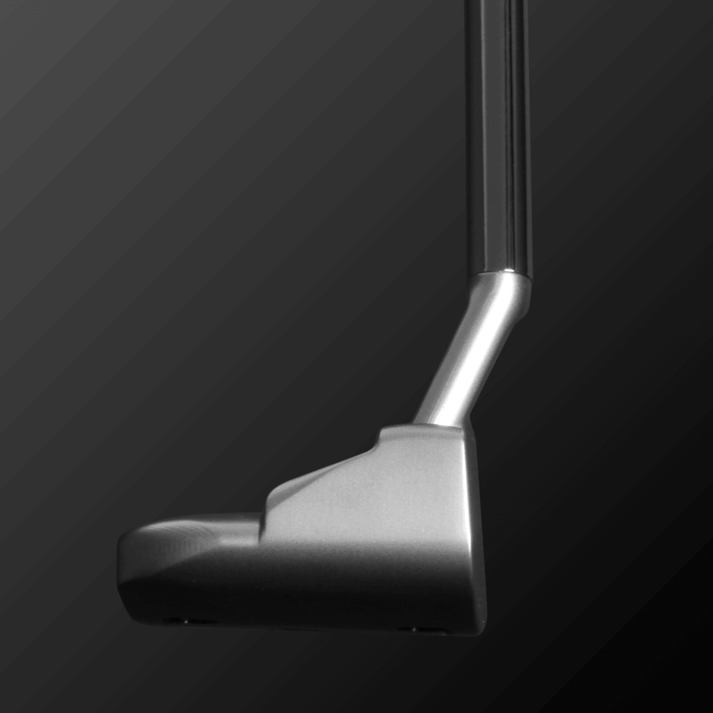 DALE MINI PUTTER SLANT featuring a deep, square shape and short slant-neck for easy handling.