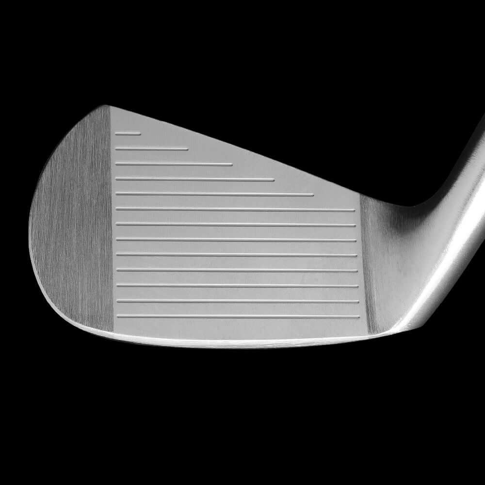 Close-up of the DIAMOND BR III golf club face showcasing the precision CNC milling and polished design.