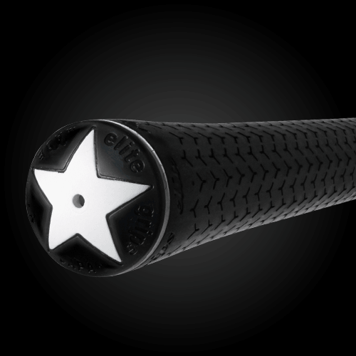 Elite Y360°S Grip Zodia Logo, black rubber grip with star design, perfect for ball control and performance.