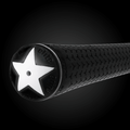 Elite Y360°S Grip Zodia Logo, black rubber grip with star design, perfect for ball control and performance.