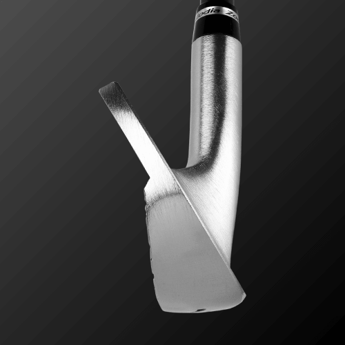 Half Crocodile club head showing sleek, elegant design with soft iron forging and 3D CNC machining.