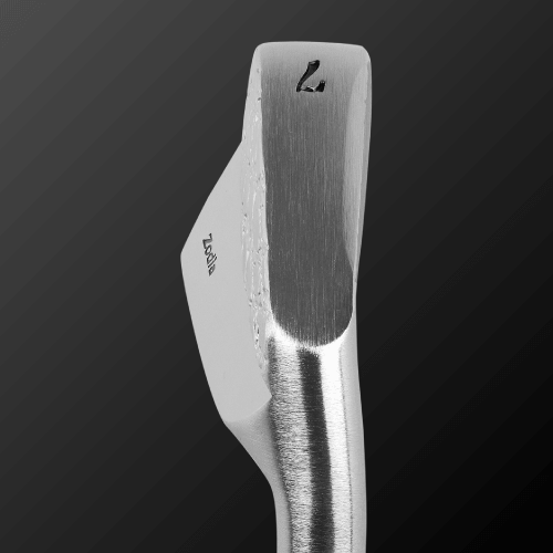 Half Crocodile golf club head showcasing its sleek design and soft iron forging craftsmanship.