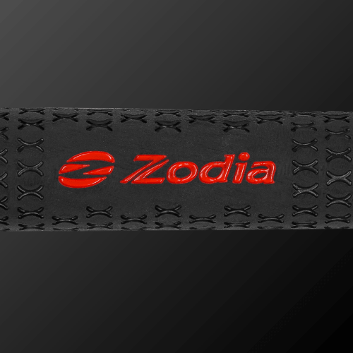 Perfectpro X-HOLD RUBBER Zodia Logo with black finish and red accent on rubber grip.