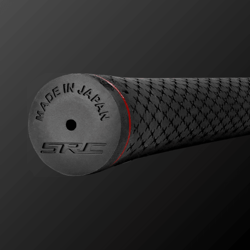 Perfectpro X-HOLD RUBBER Zodia Logo golf grip with black finish, subtle red logo, made from domestically produced rubber.