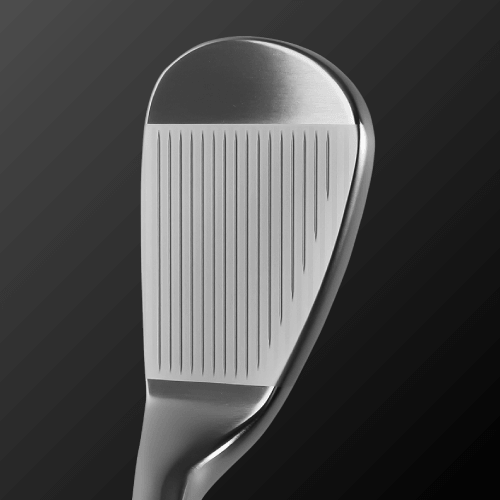 SV-W101 wedge club face with fine scorelines for high spin performance.