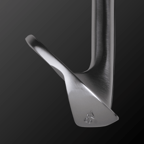 Close-up of the SV-W101 wedge showcasing the C-sole and satin finish for optimal turf interaction.