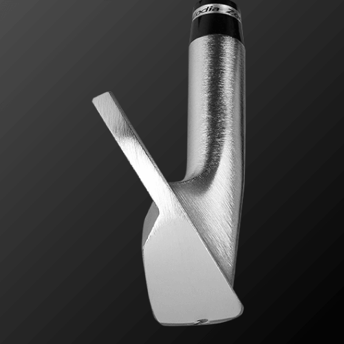 The Origin muscle-back iron head showcasing precise design and exceptional feel for golfers.