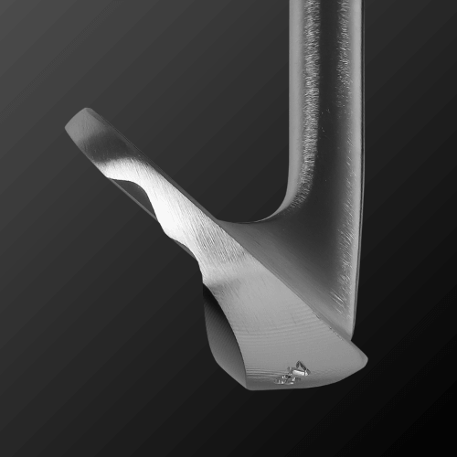 Close-up of V3.0 wedge showcasing finely engineered grooves for enhanced spin and friction.