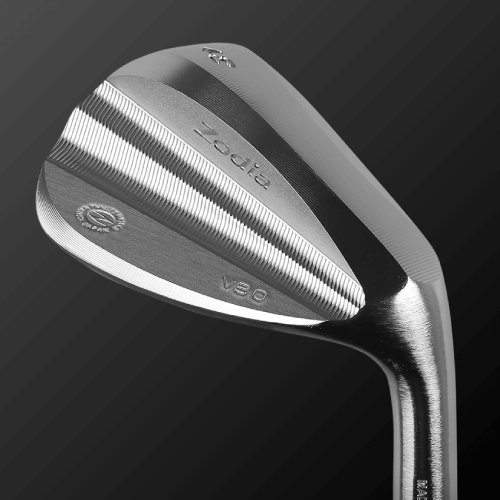 V3.0 wedge by Zodia featuring fine grooves for improved spin performance