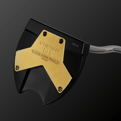 Vision 01 PUTTER with a hammerhead design and gold accent for enhanced accuracy and stability.