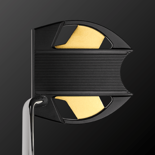 Vision 02 PUTTER close-up showing hammerhead design and milled duralumin head for accuracy.