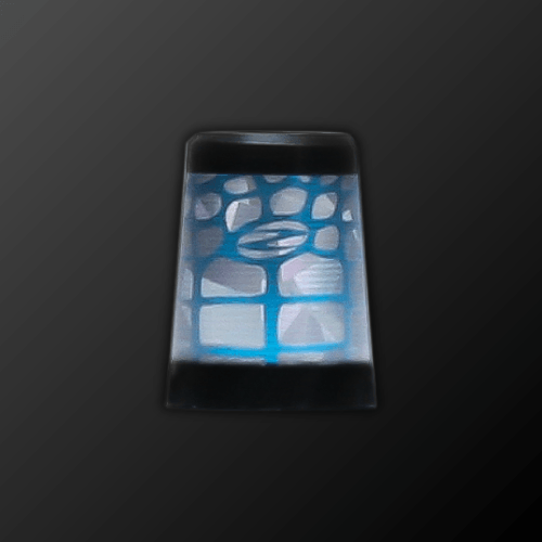 Zodia CAIMAN Ferrule in hologram design with blue accents and black base color, showcasing unique texture and style.
