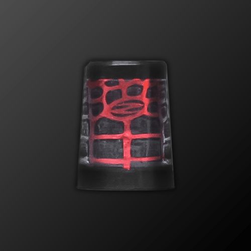 Zodia CAIMAN Ferrule in black with red design, perfect for a unique look and style.