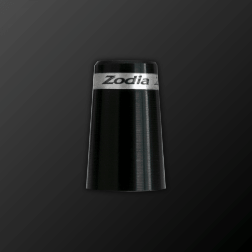 Zodia Color Ferrule in sleek black with silver Zodia logo, perfect for enhancing your setup with style.