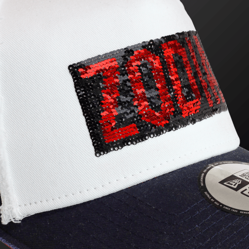 Zodia × NEW ERA 9FORTY Sequin Logo Cap with dazzling sequins and reversible design, featuring the Zodia logo.