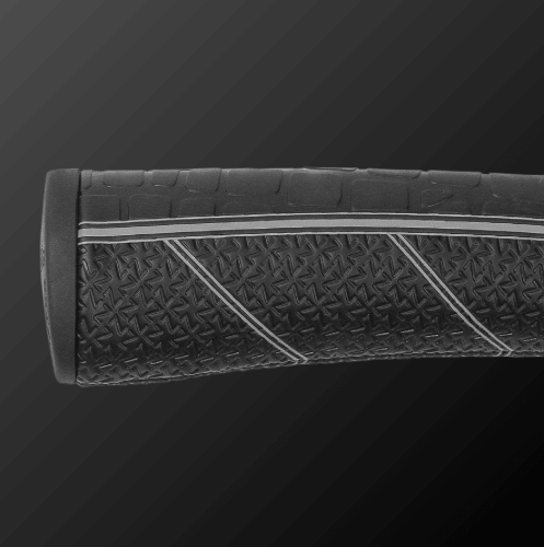 Zodia Original Caiman Pattern Putter Grip showcasing the textured rubber surface and pistol shape for comfort.