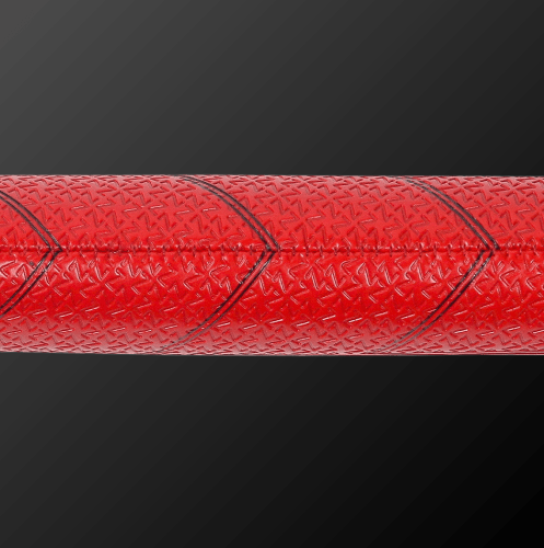 Zodia Original Caiman Pattern Putter Grip in glossy vibrant red color, featuring a textured design for comfort.