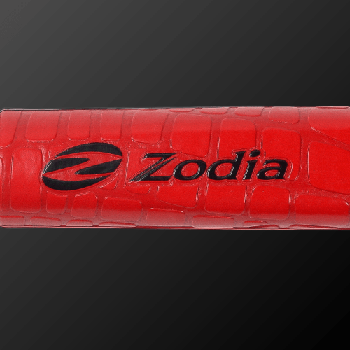 Zodia Original Caiman Pattern Putter Grip in glossy vibrant red with textured finish and secure grip.