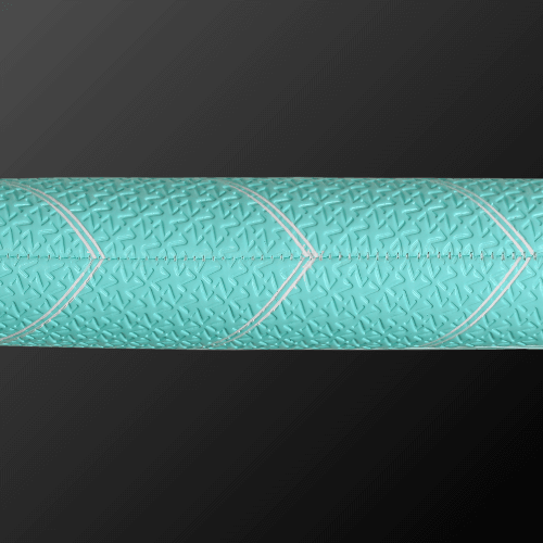 Zodia Original Caiman Pattern Putter Grip in sky blue color, featuring a textured rubber design for comfort and grip.